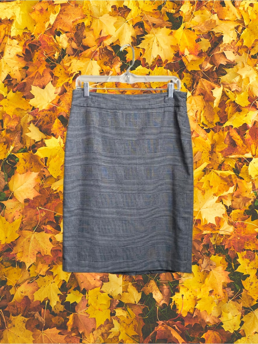 Chaps glen plaid pencil/straight skirt back slit preppy Old Money Gilmore sz 4
